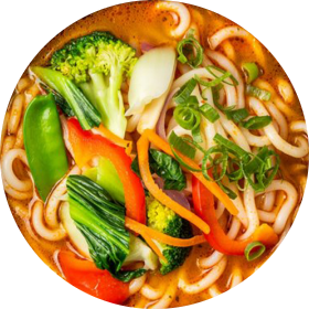 Bánh canh bò cà ri (leicht scharf)