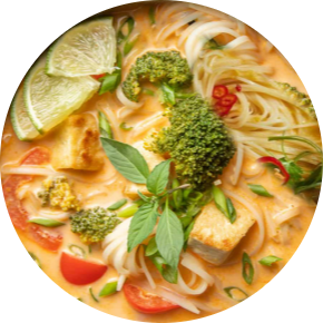 Pho chay cà ri (vegetarisch - leicht scharf)