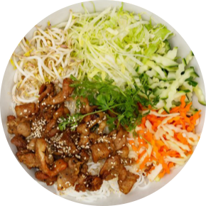 Bún gà sa ot (leicht scharf)