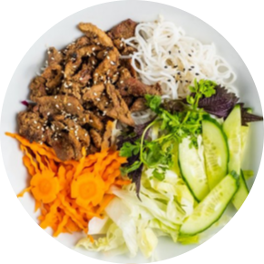 Bún ngan nuong (leicht scharf)