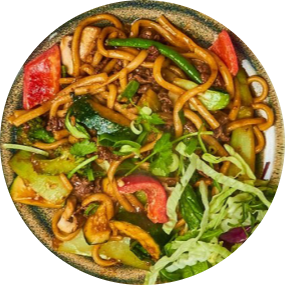Udon xào bò